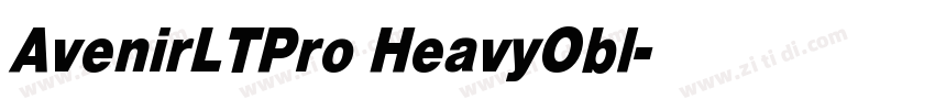 AvenirLTPro HeavyObl字体转换